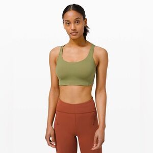 Lululemon all powered up Bra Medium Support Bronzed Green